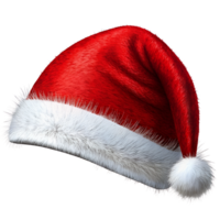 Illustrations of Santa's hat on a transparent background, in red, can be used as a graphic element in the design png