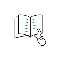 open book concept line icon. Simple element illustration. open book concept outline symbol design. vector
