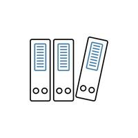 archive concept line icon. Simple element illustration. archive concept outline symbol design. vector