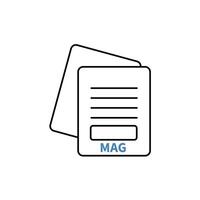 magazine concept line icon. Simple element illustration. magazine concept outline symbol design. vector