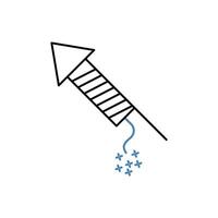 firecracker concept line icon. Simple element illustration.firecracker concept outline symbol design. vector