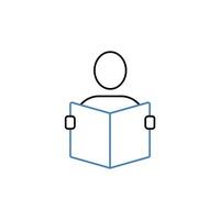read concept line icon. Simple element illustration. read concept outline symbol design. vector