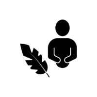 author concept line icon. Simple element illustration. author concept outline symbol design. vector