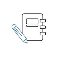 note book concept line icon. Simple element illustration. note book concept outline symbol design. vector
