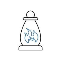 lantern concept line icon. Simple element illustration.lantern concept outline symbol design. vector