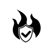 fire resistant concept line icon. Simple element illustration.fire resistant concept outline symbol design. vector
