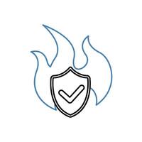 fire resistant concept line icon. Simple element illustration.fire resistant concept outline symbol design. vector