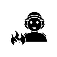 fire fighter concept line icon. Simple element illustration.fire fighter concept outline symbol design. vector