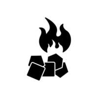 charcoal concept line icon. Simple element illustration.charcoal concept outline symbol design. vector