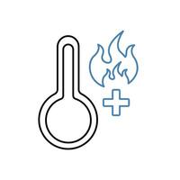 heat concept line icon. Simple element illustration.heat concept outline symbol design. vector