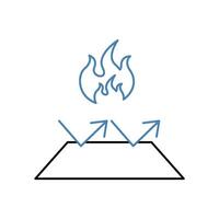 fireproof concept line icon. Simple element illustration.fireproof concept outline symbol design. vector