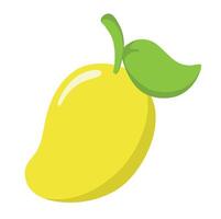 cute mango fruit is isolated on the white background vector