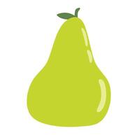 cute pear fruit is isolated on the white background vector