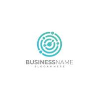 Circle Tech Logo line connection concept design vector