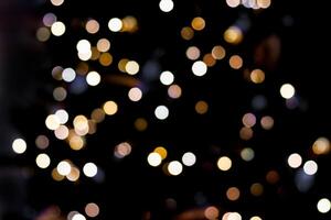 Abstract holiday light in bokeh photo