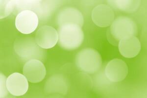Abstract green bokeh background with lights photo