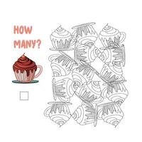 Cupcake Counting Activity vector