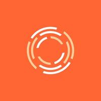 Circle line icon logo . Abstract circular tech design isolated vector