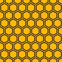 Flat Dark Gray Honeycomb Hexagon Pattern on Orange background vector