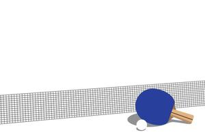 Racket and ball on a white background, isolate on white, simple illustration, flat style, minimalism vector