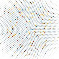 Abstract radial halftone dots design background vector