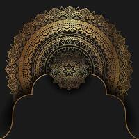 Elegant background with decorative gold mandala design vector