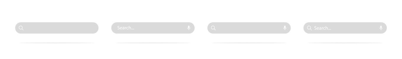 Search bar icon set. Search bar template. Web search bar vector