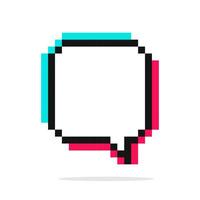 Pixel speech bubble. Speech bubble pixel art. 8-Bit Speech bubble. vector