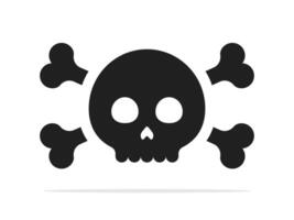 Crossbones and skull. Cartoon skeleton icon. Skull icon. Crossbones and Skull icon. vector