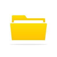 File folder icon. File folder flat icon. Folder icon. vector