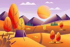 Autumn scenery background. Autumn nature banner. Autumn park. Autumn activities background. vector