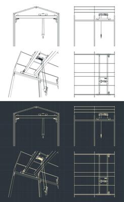 Overhead crane and warehouse structure blueprints