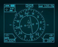 Navigation system blueprint vector