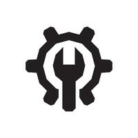repair icon design. mechanical system setting sign and symbol. vector