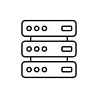 database icon design. computer server sign and symbol. vector