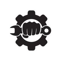 repair icon design. mechanical system setting sign and symbol. vector