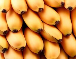 Close-up shot of group of bananas. flat lay. full frame. background concept. top of views. photo