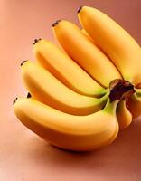 Close-up shot of group of bananas. flat lay. full frame. background concept. top of views. photo
