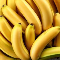 Close-up shot of group of bananas. flat lay. full frame. background concept. top of views. photo