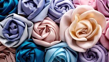 Colorful plain fabric texture with creative, smooth and crumpled or shabby patterns as background photo