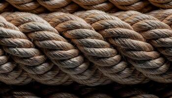 Texture of Jute. Twisted linen rope. as background. top view. pattern texture background photo