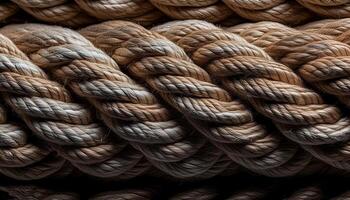 Texture of Jute. Twisted linen rope. as background. top view. pattern texture background photo