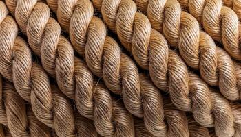 Texture of Jute. Twisted linen rope. as background. top view. pattern texture background photo