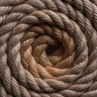 Texture of Jute. Twisted linen rope. as background. top view. pattern texture background photo