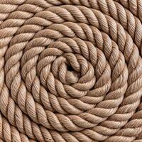 Texture of Jute. Twisted linen rope. as background. top view. pattern texture background photo