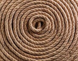 Texture of Jute. Twisted linen rope. as background. top view. pattern texture background photo