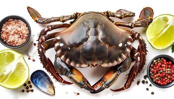 seafood concept. Fresh Big crab photo