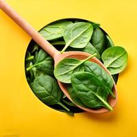 Spinach leaf background. photo
