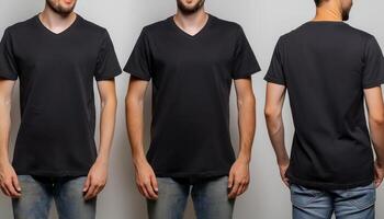 mockup t-shirt isolated on white background photo