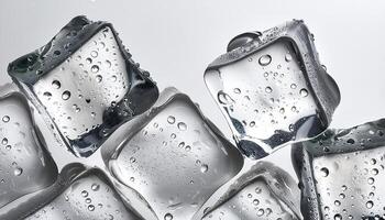Drink concept cubed ice photo